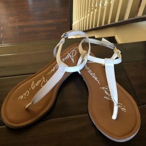 American rag white sandals
